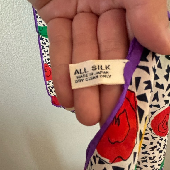 Vintage Baar & Beards Silk Floral Scarf - Picture 6 of 7